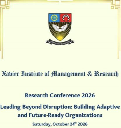 Research Conference 2026 :  Leading Beyond Disruption: Building Adaptive  and Future-Ready Organizations